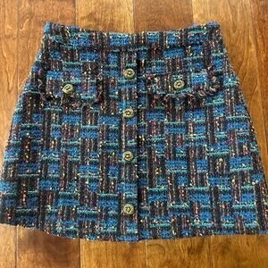 GUC Tweed colorful mini skirt size small